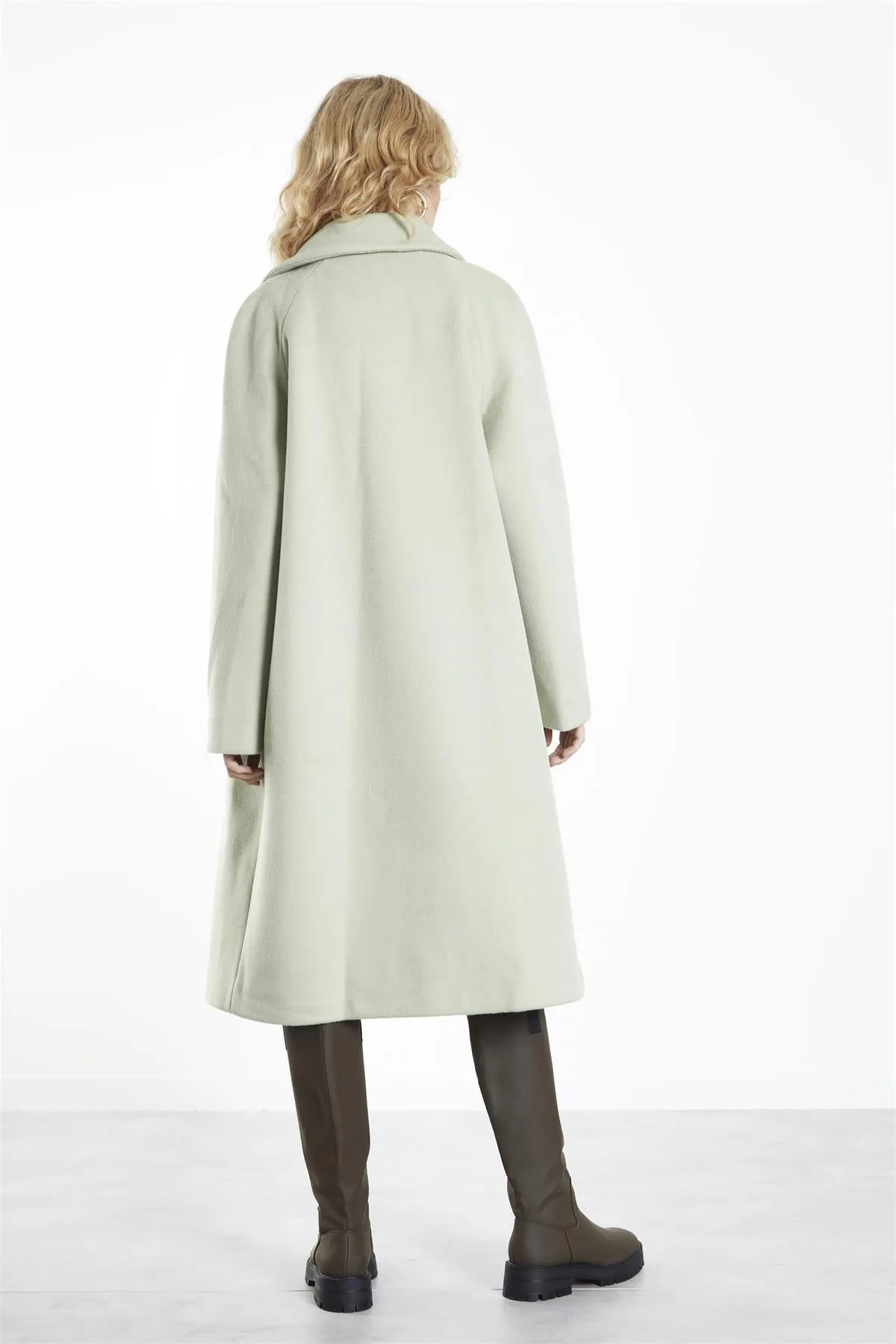 Sage Collared Long-Line Coat sold by Glamorous product image thumbnail 2
