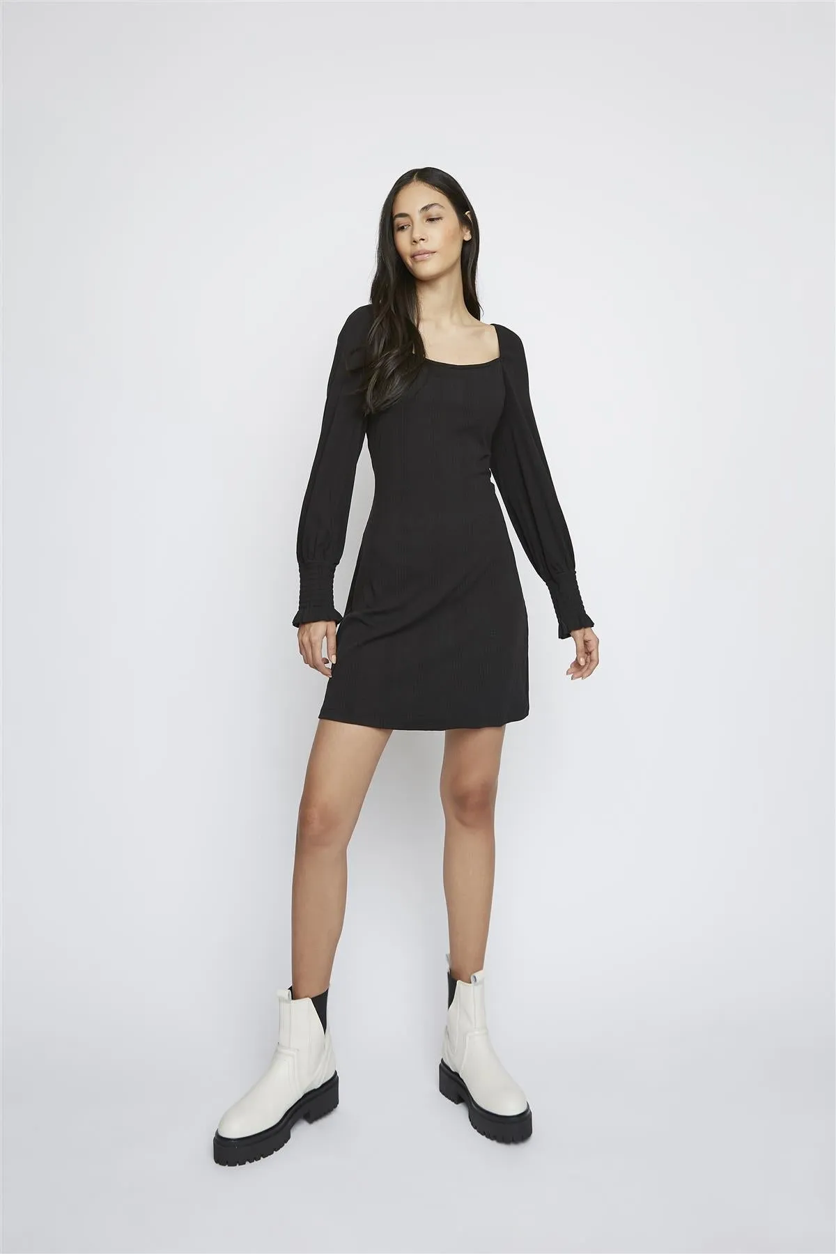 Black Square-Neck Mini-Dress sold by Glamorous product image thumbnail 5