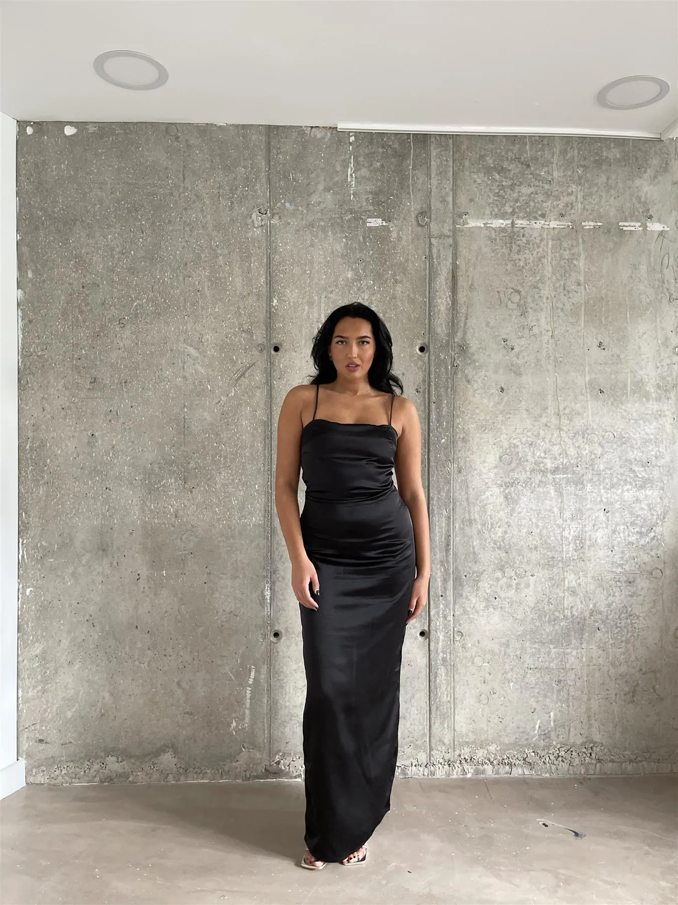 Black Satin Maxi-Dress sold by Glamorous product image thumbnail 4