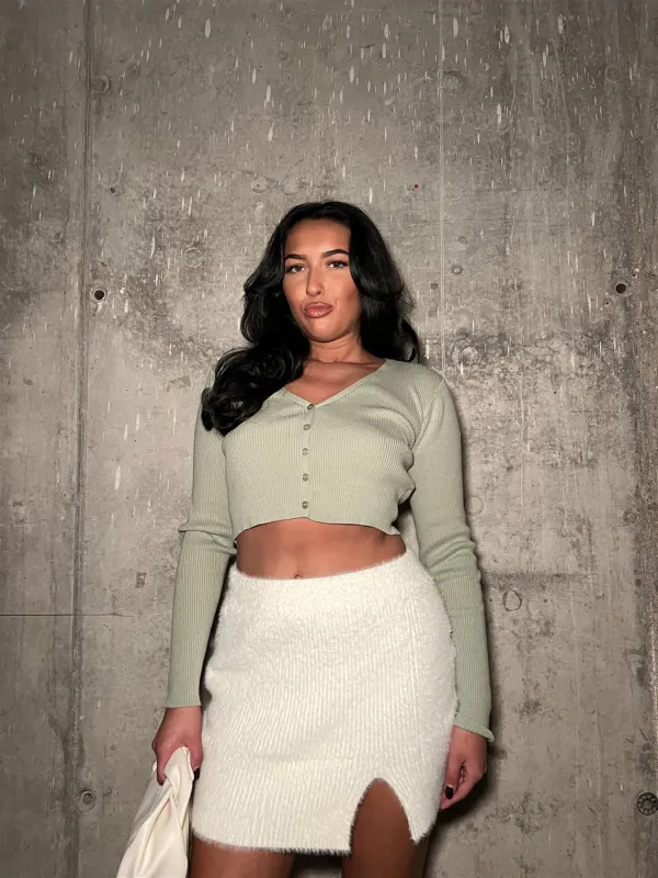 Light Khaki Long sleeve - Cardigan made by Glamorous