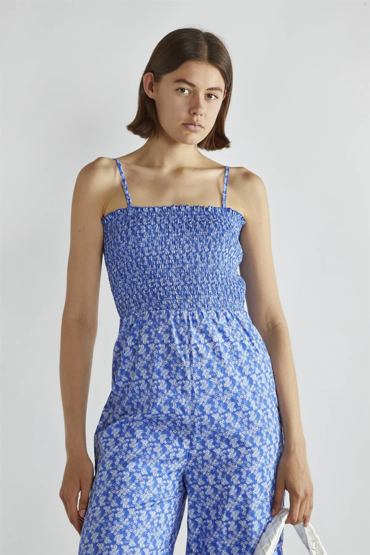 Ultramarine-Ditsy Wide-Leg Cropped-Jumpsuit sold by Glamorous product image thumbnail 3