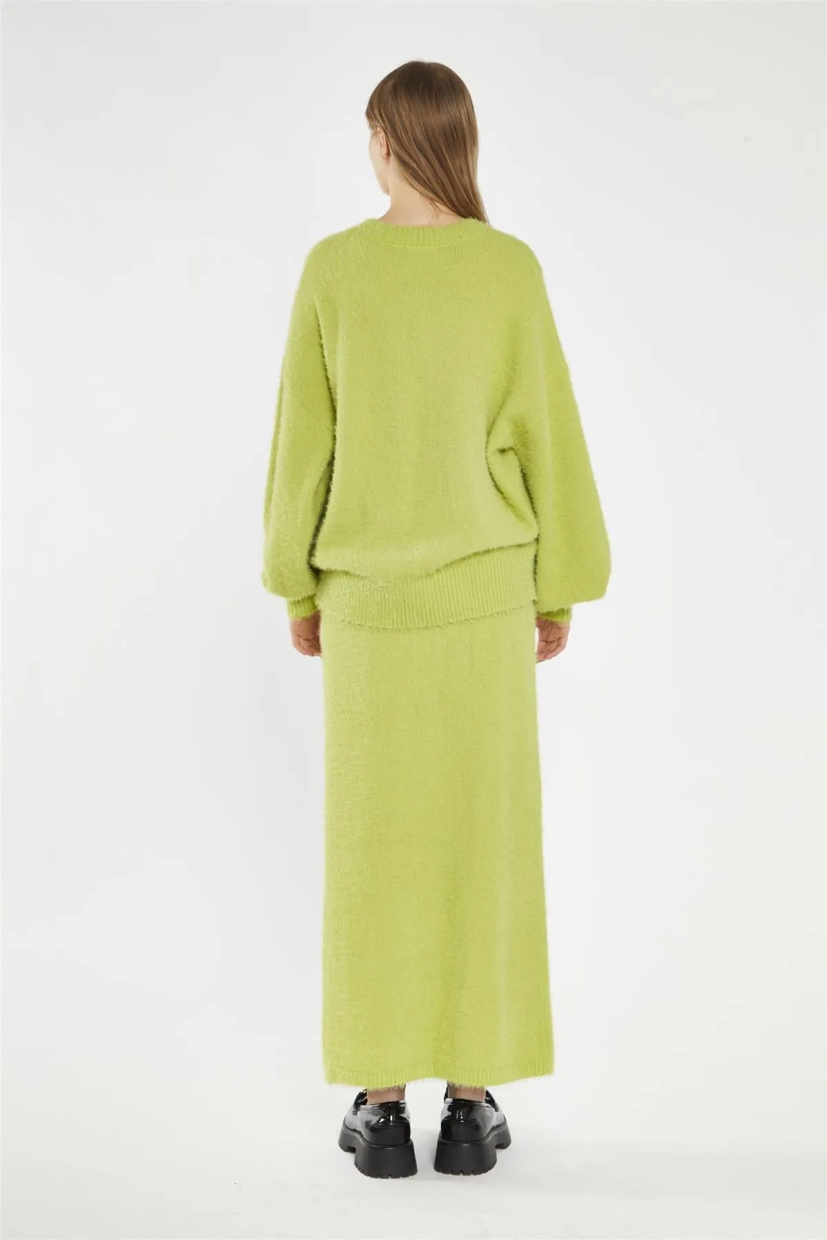 Lime-Green Knitted Maxi-Skirt sold by Glamorous product image thumbnail 2