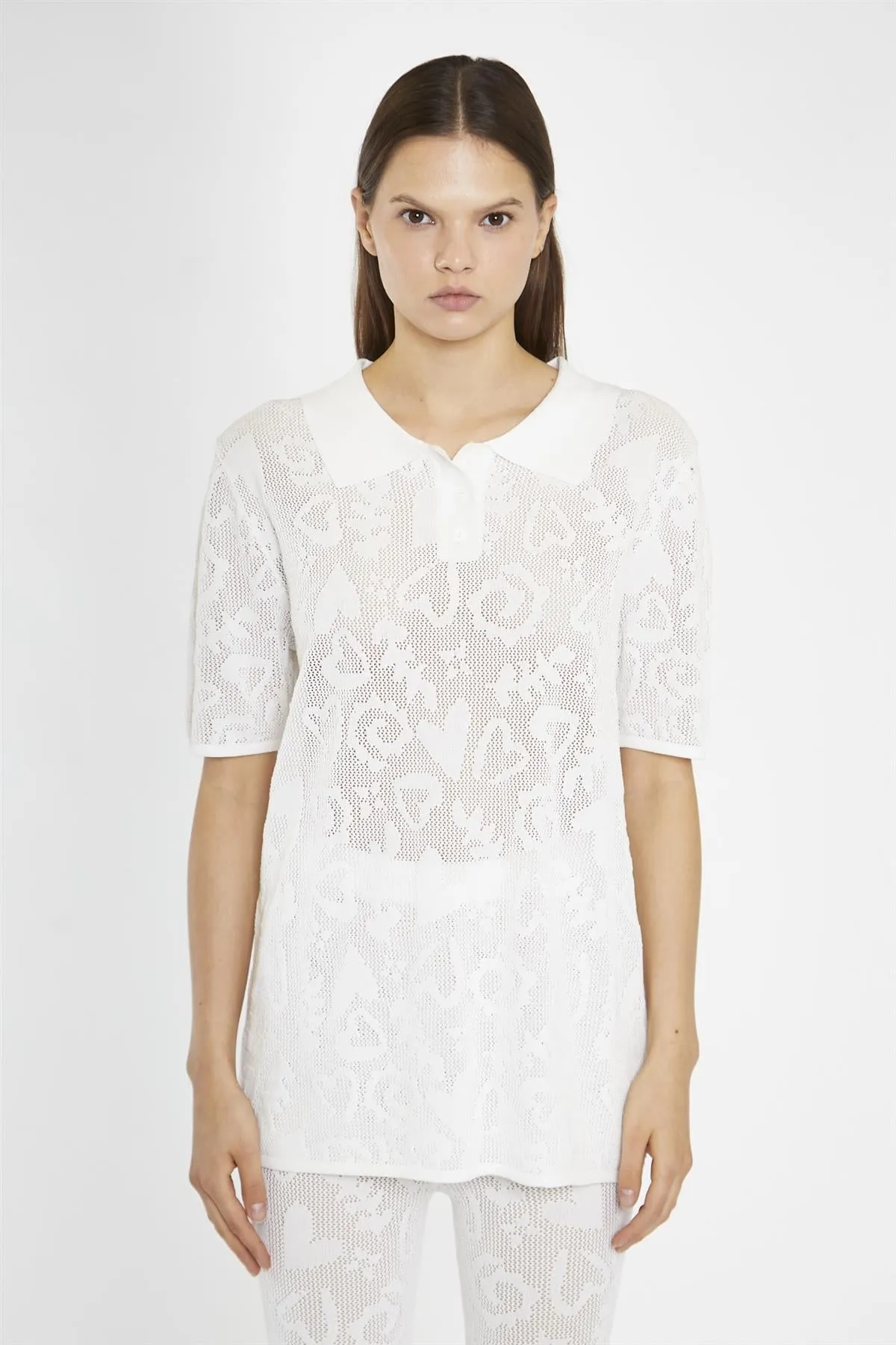 White-Textured Knit-Top sold by Glamorous product image thumbnail 3