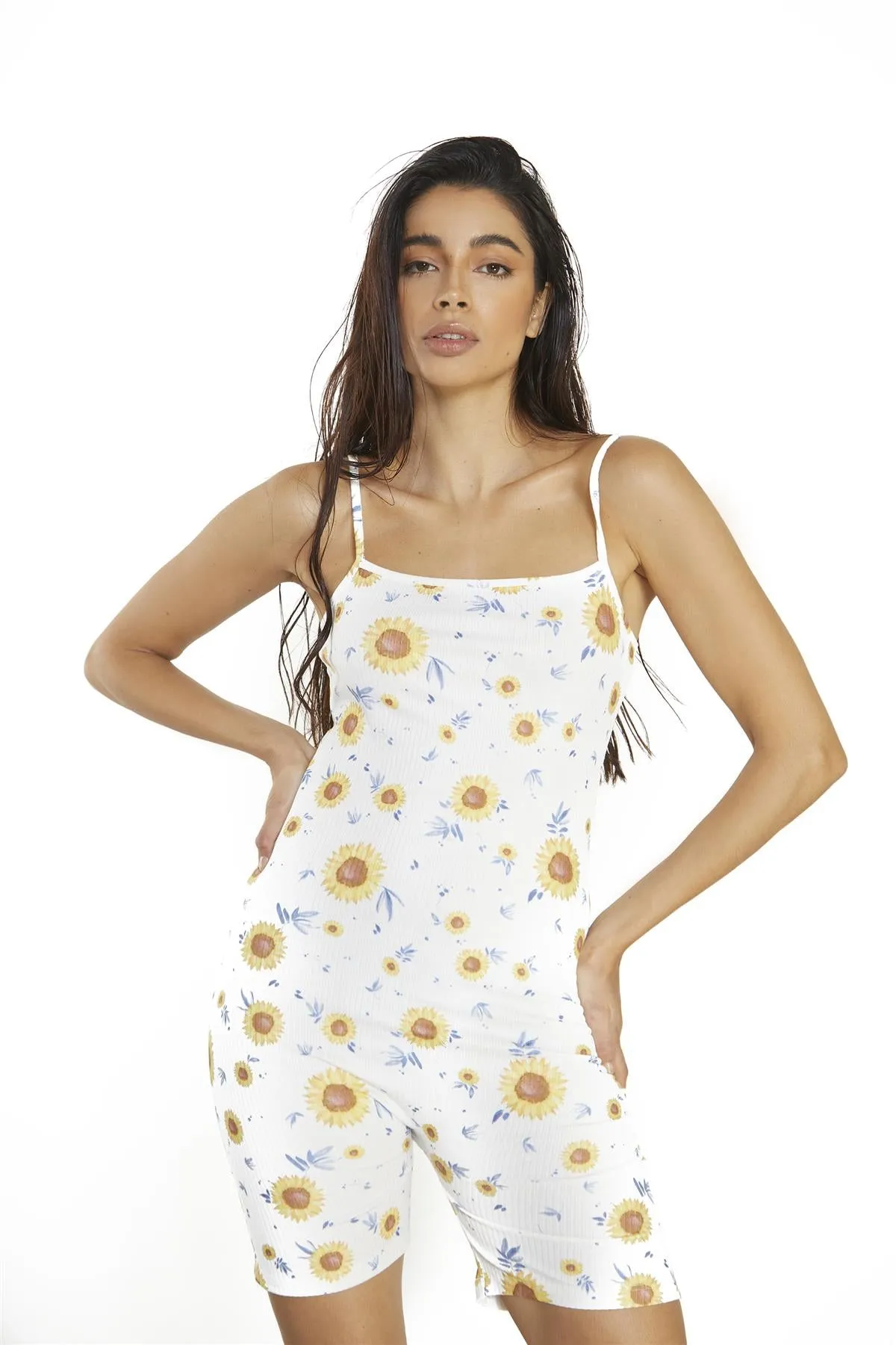 Sunflower Rib Bodycon Playsuit sold by Glamorous product image thumbnail 3