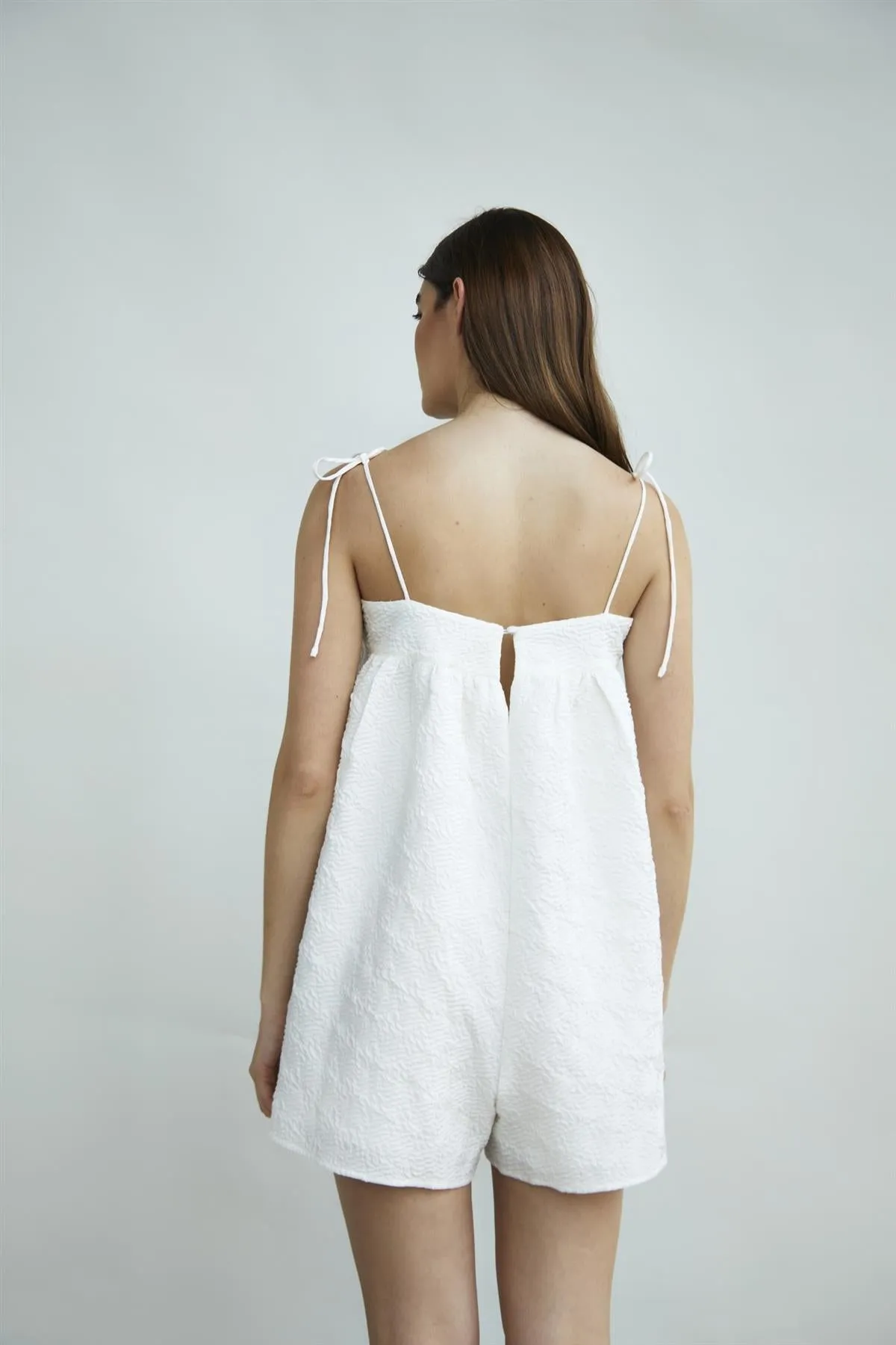 White Empire Line Strappy-Playsuit sold by Glamorous product image thumbnail 2