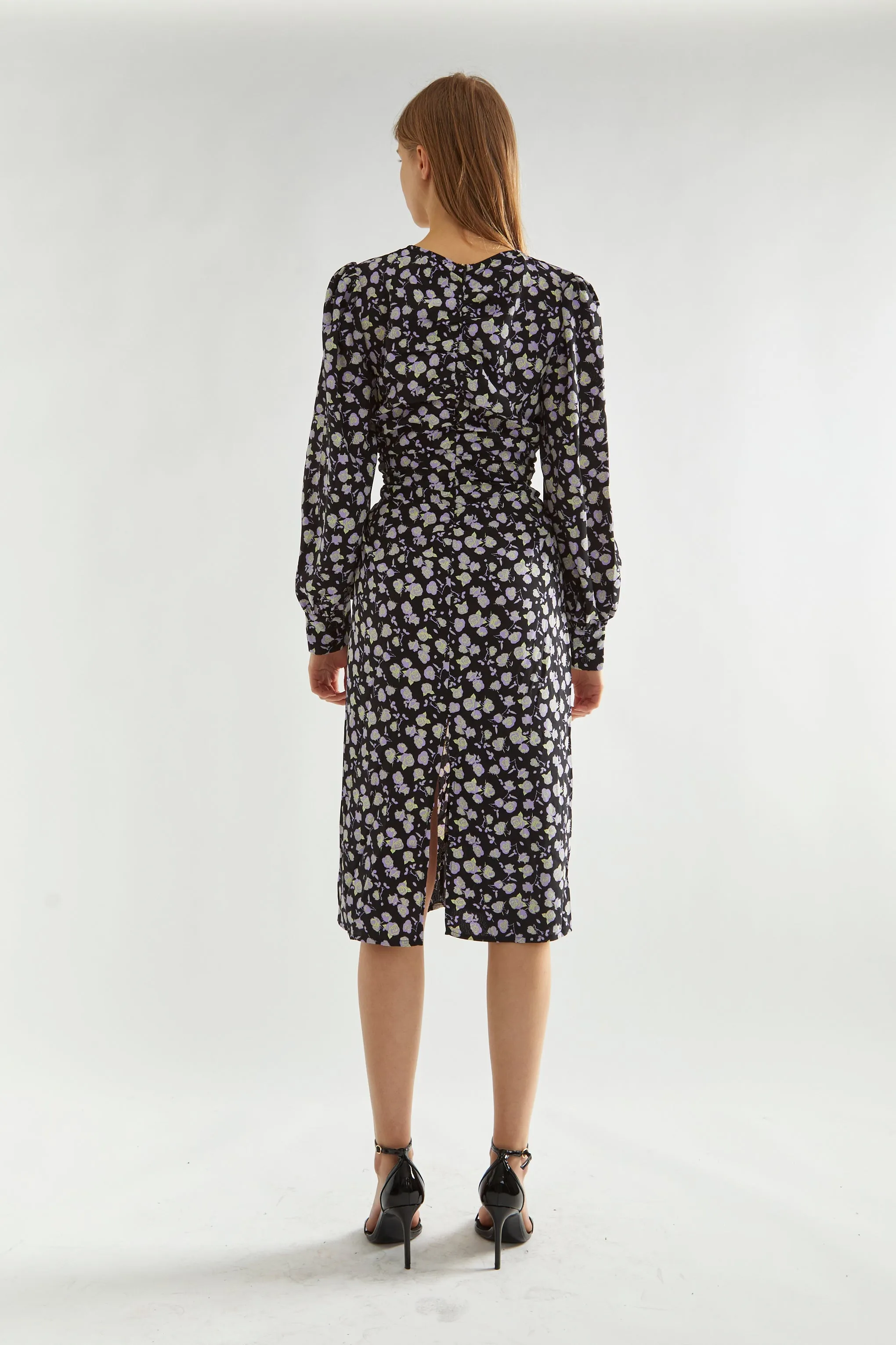 Lilac-Rose Ruched-Front Midi-Dress sold by Glamorous product image thumbnail 2