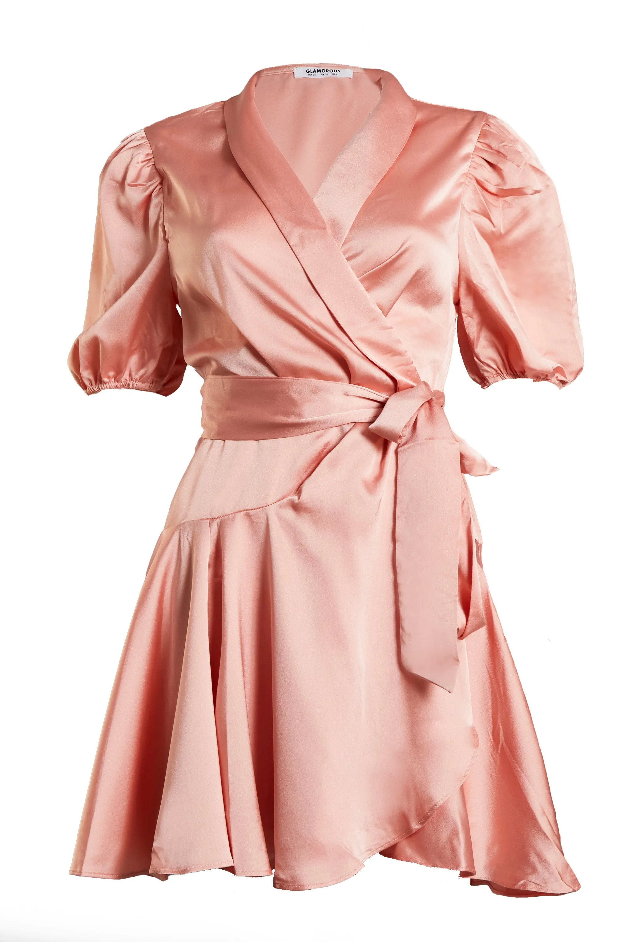 Glamorous Ruffle Wrap Mini Dress sold by Glamorous product image thumbnail 4