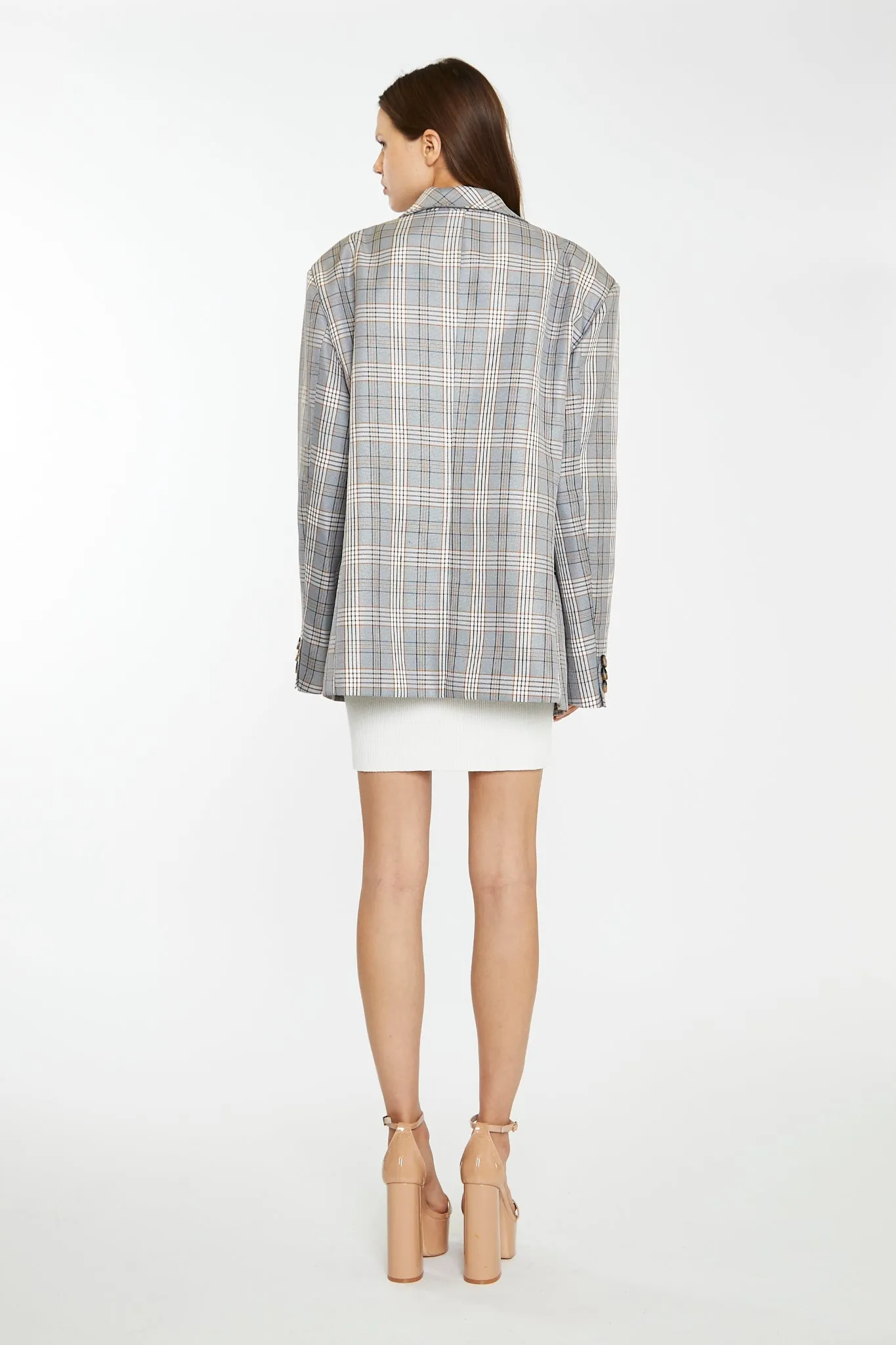 Brown Multi-Check Oversized Blazer sold by Glamorous product image thumbnail 2