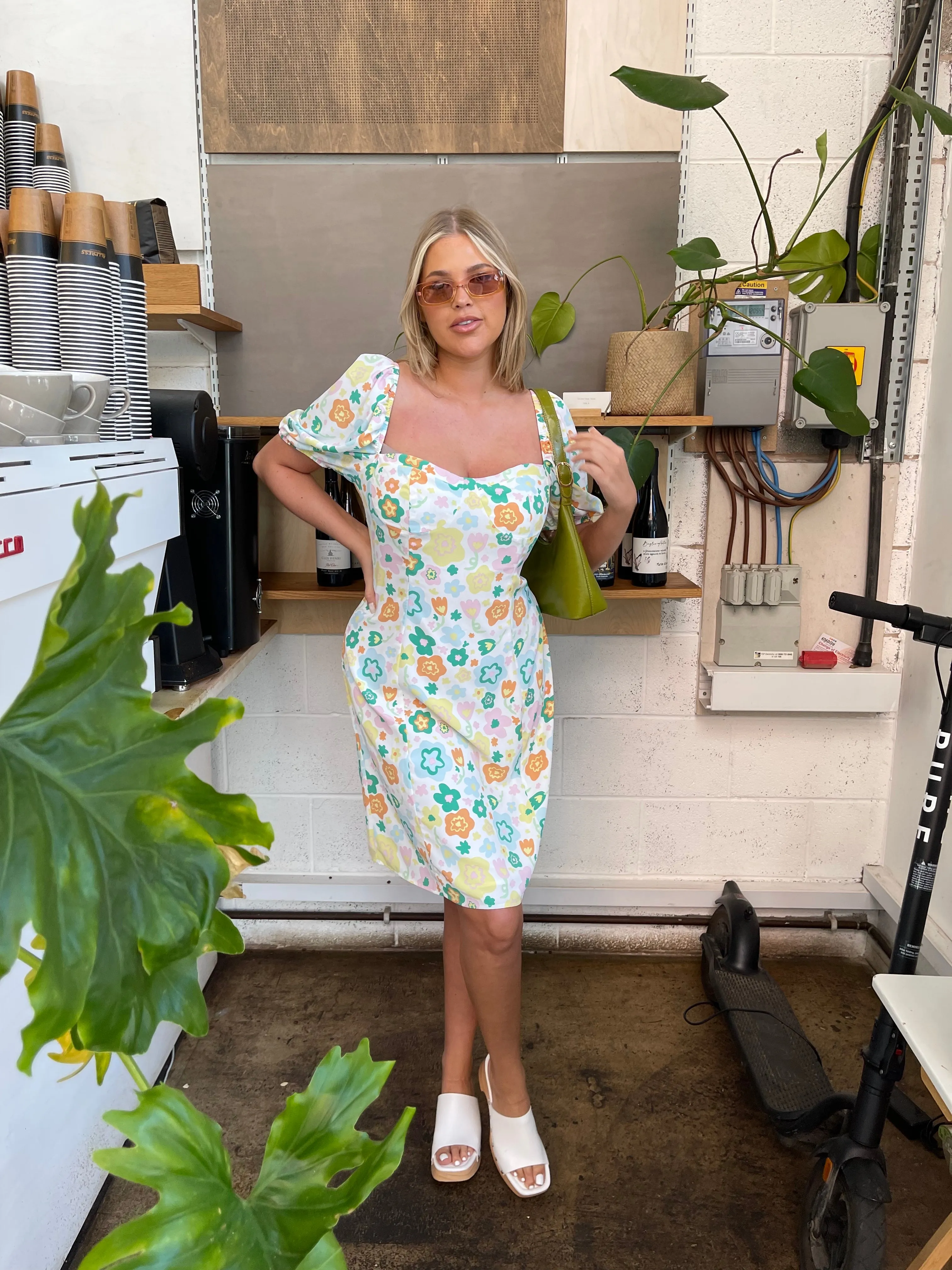 Retro Spring-Floral Bust Detail Mini-Dress sold by Glamorous