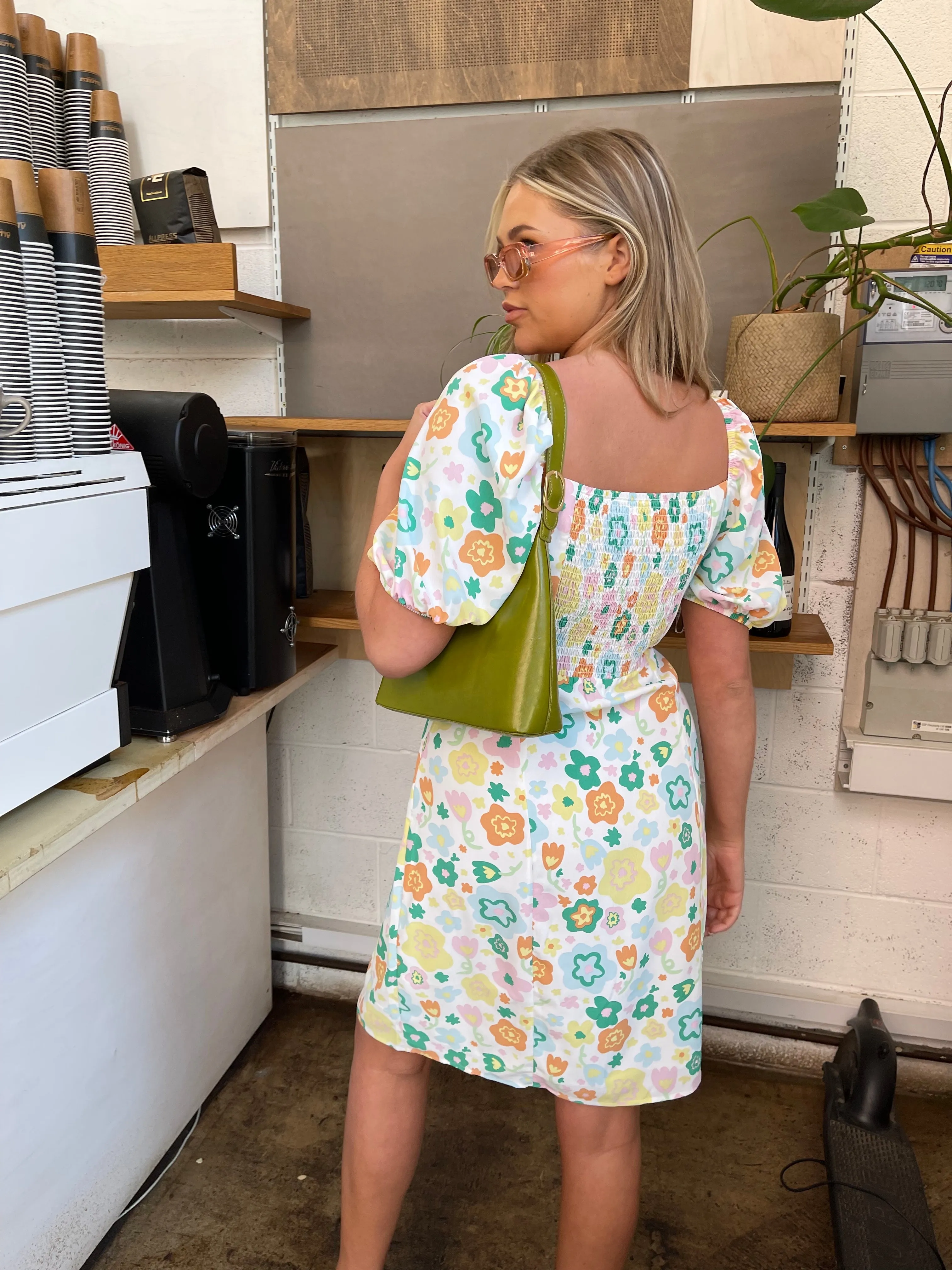 Retro Spring-Floral Bust Detail Mini-Dress sold by Glamorous product image thumbnail 3