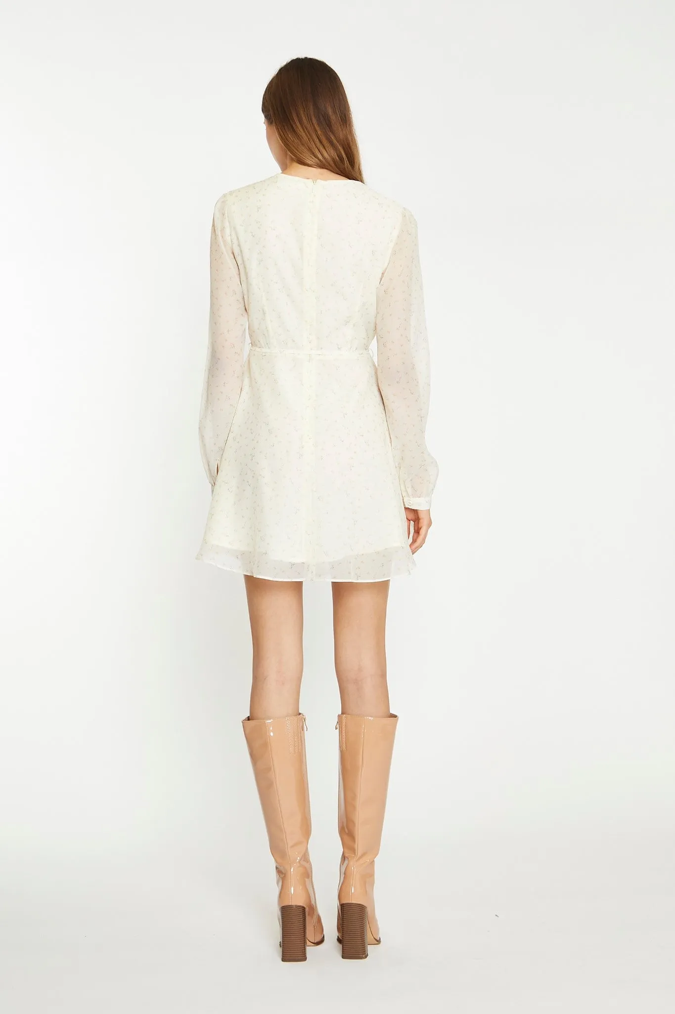 Cream Peach Ditsy Organza Mini-Dress sold by Glamorous product image thumbnail 2
