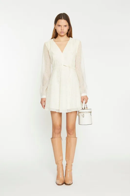 Cream Peach Ditsy Organza Mini-Dress made by Glamorous