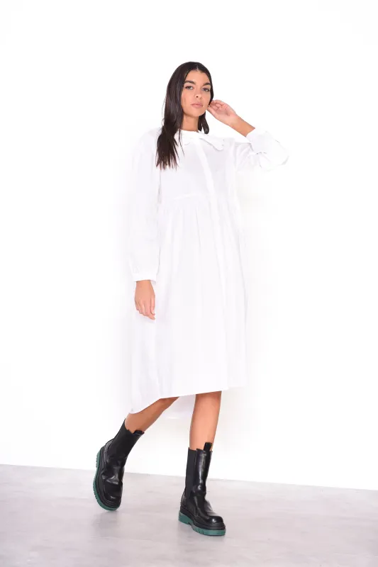 Glamorous Midi White Long Sleeve Shirt Dress sold by Glamorous