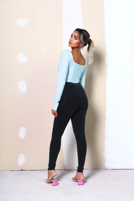 Glamorous Care Washed Black Skinny Jeans made by Glamorous