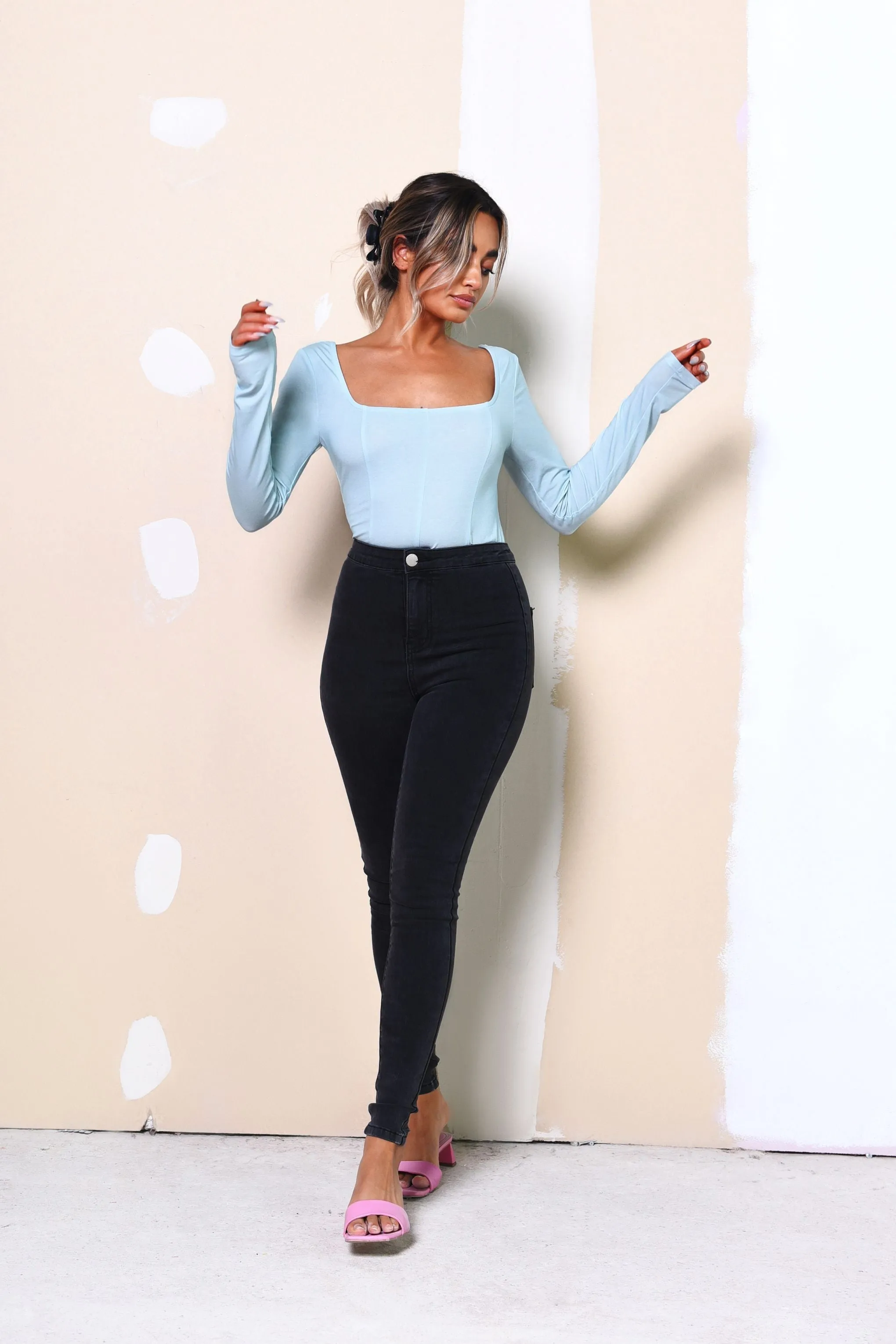 Glamorous Care Washed Black Skinny Jeans sold by Glamorous product image thumbnail 3