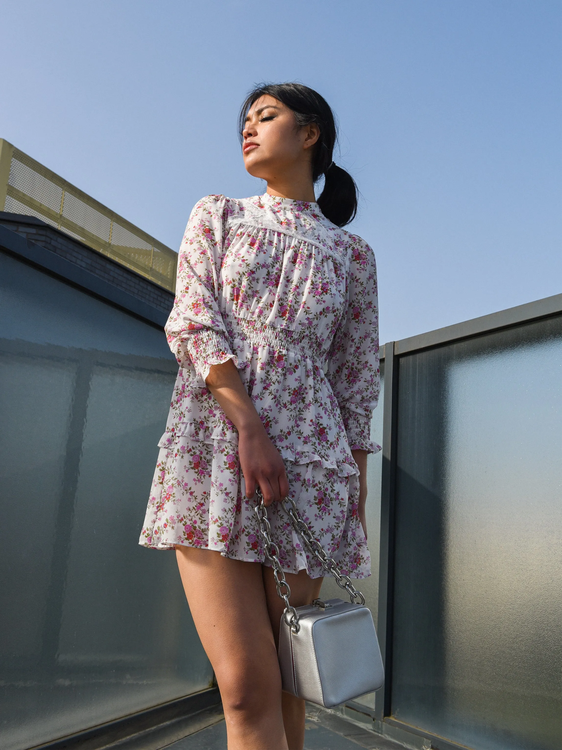 Glamorous Romantic Floral Chiffon Dress sold by Glamorous