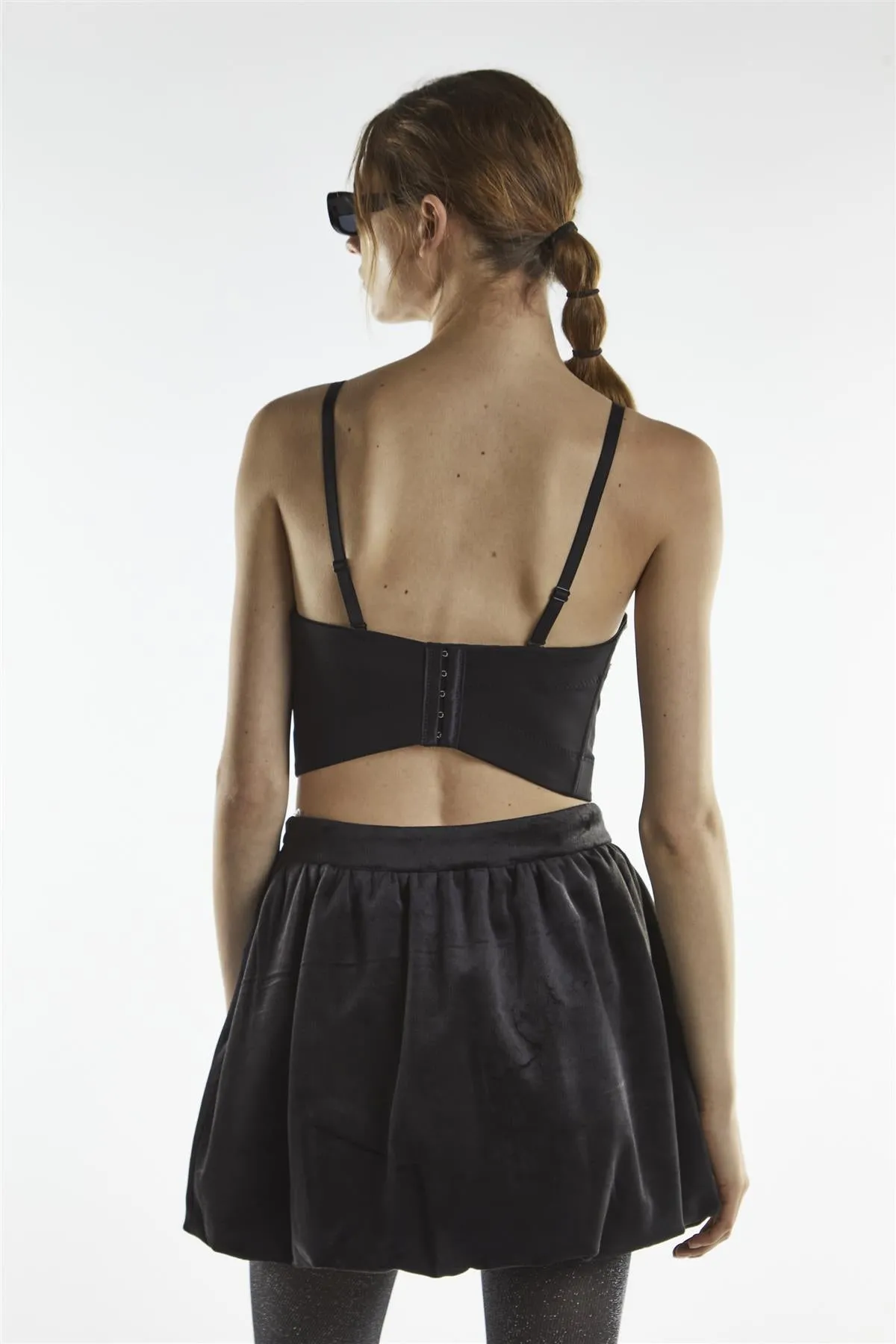 Diamante Corset Crop Top - Maia Black sold by Glamorous product image thumbnail 2