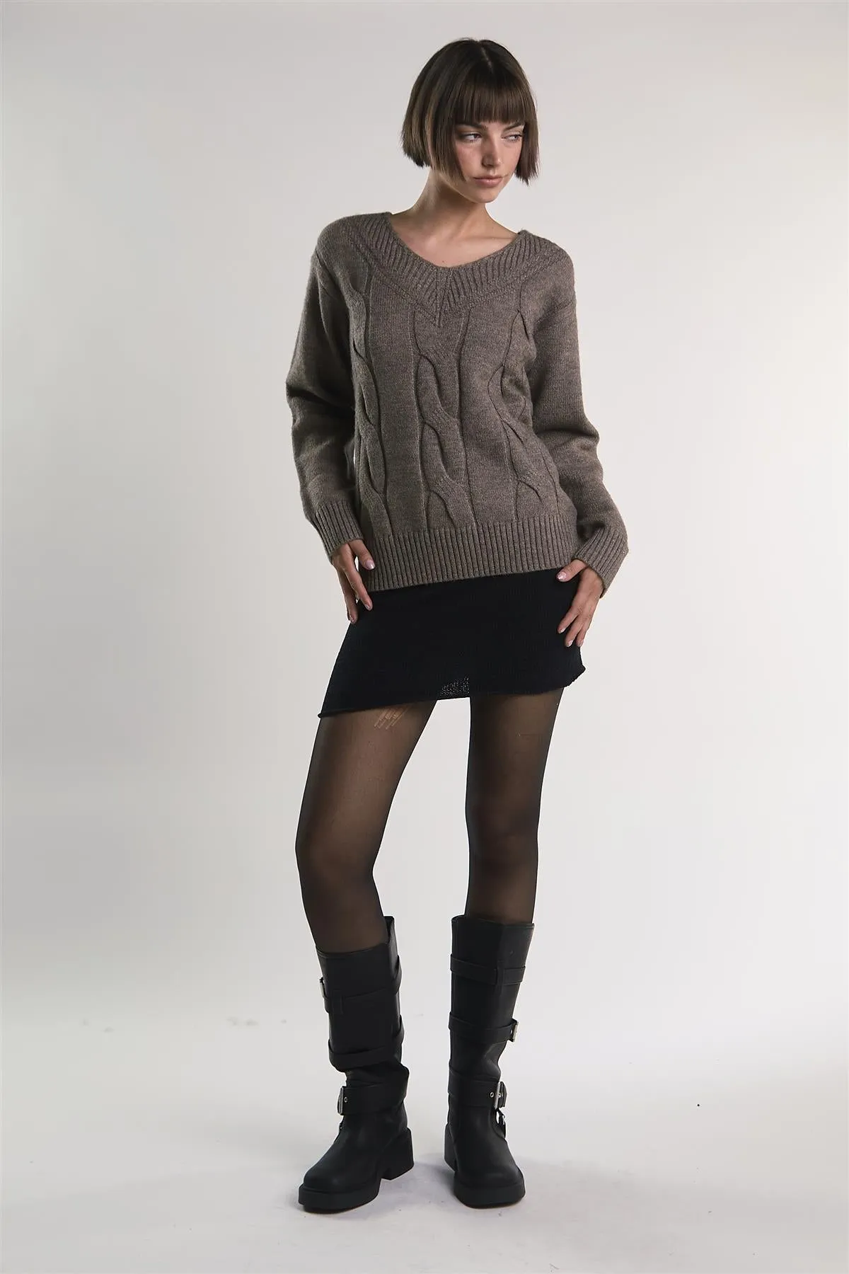 Black Knit-Fitted Mini-Skirt sold by Glamorous product image thumbnail 4