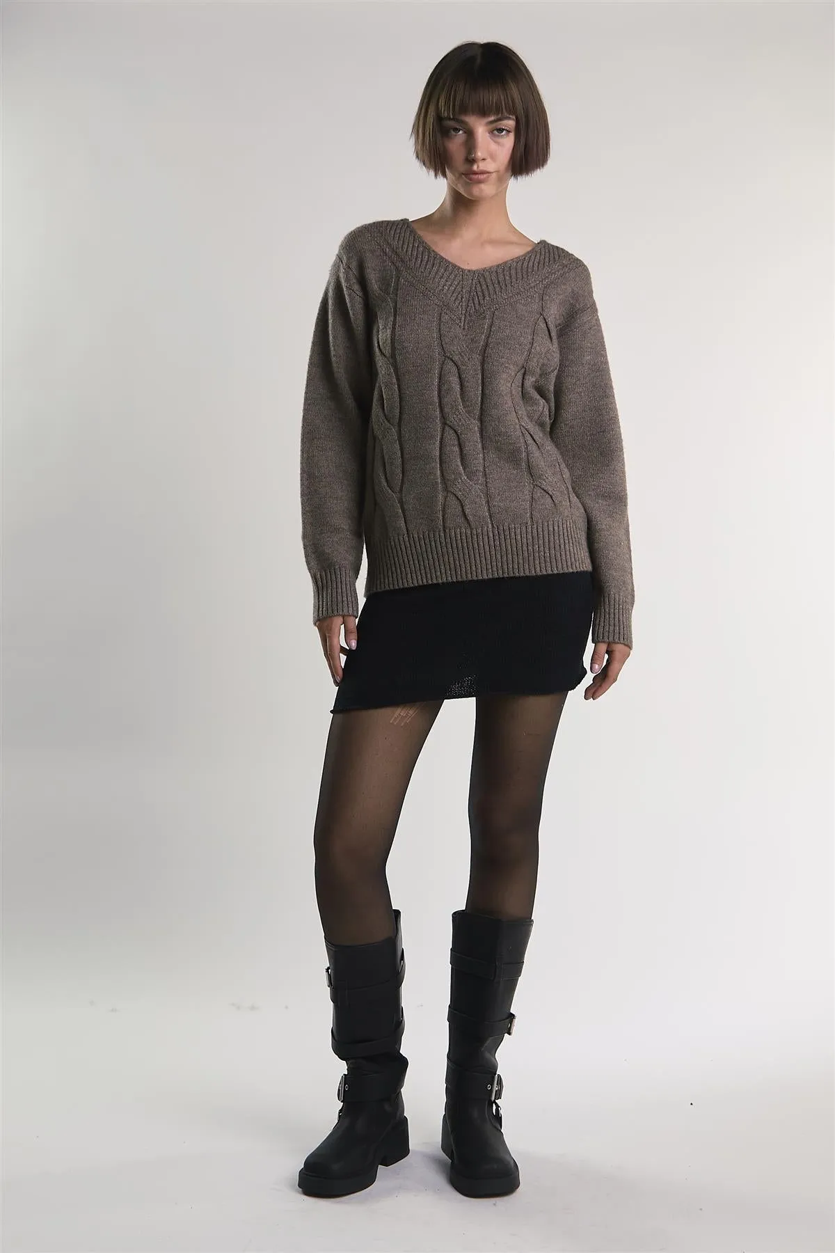 Black Knit-Fitted Mini-Skirt sold by Glamorous