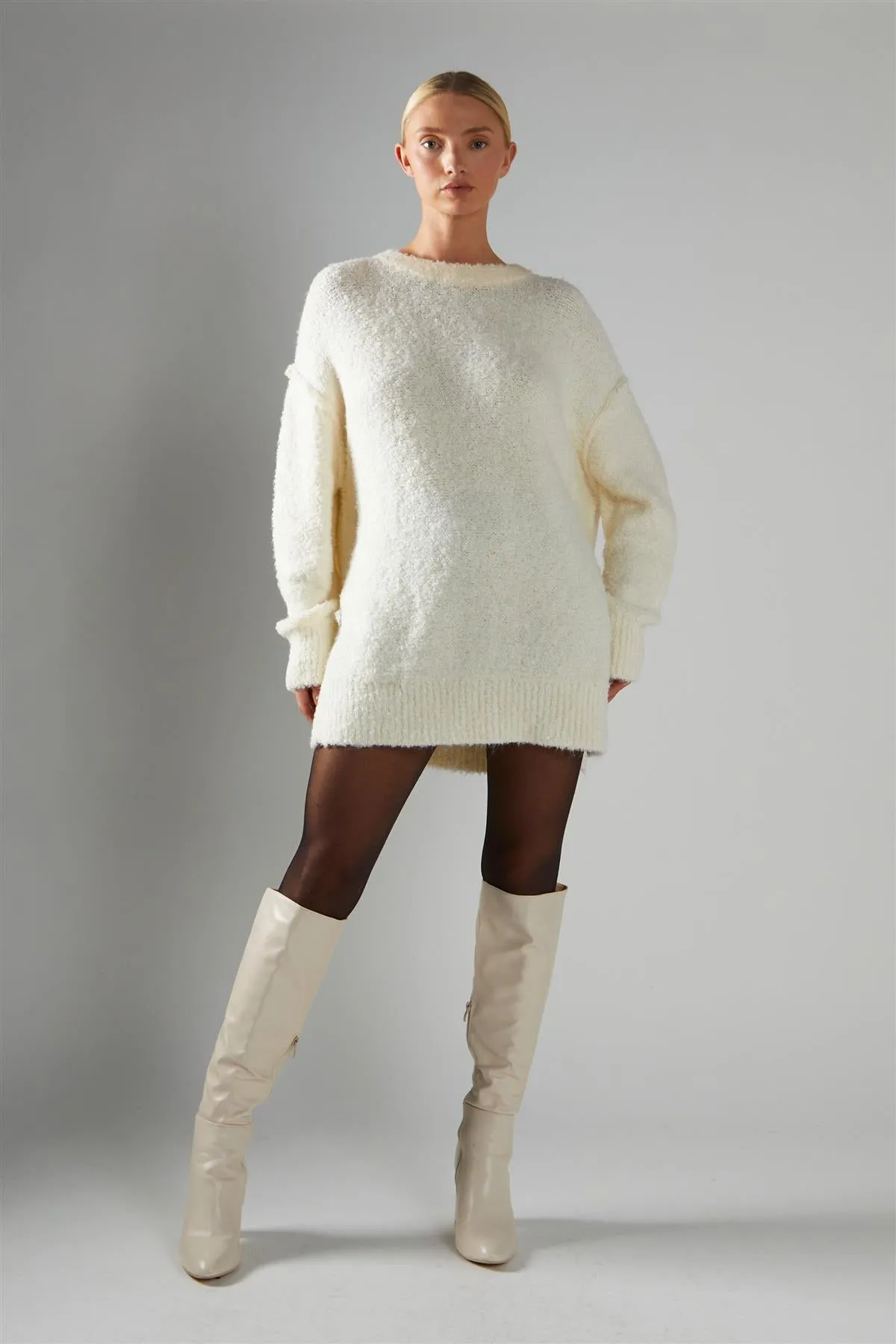 Cream Oversized-Jumper sold by Glamorous product image thumbnail 4
