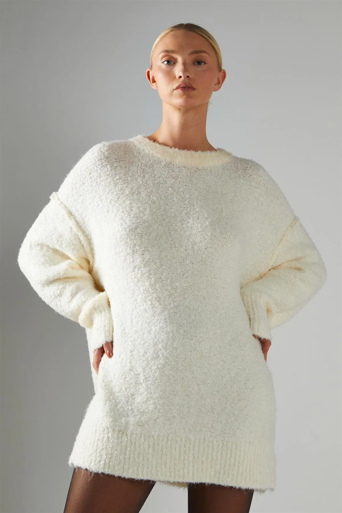 Cream Oversized-Jumper sold by Glamorous product image thumbnail 3