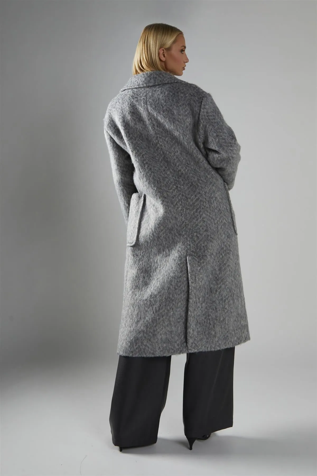 Grey Collared Midi Coat sold by Glamorous product image thumbnail 4