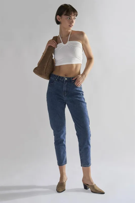 Mid Stonewash Straight Leg Slim Fit Jeans sold by Glamorous