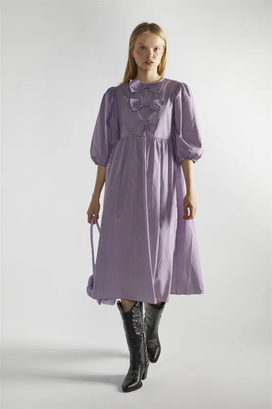 Purple Gingham Bow Detail Midi-Dress made by Glamorous