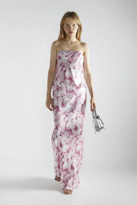 Pink-Blur-Daisy Bandeau Top sold by Glamorous