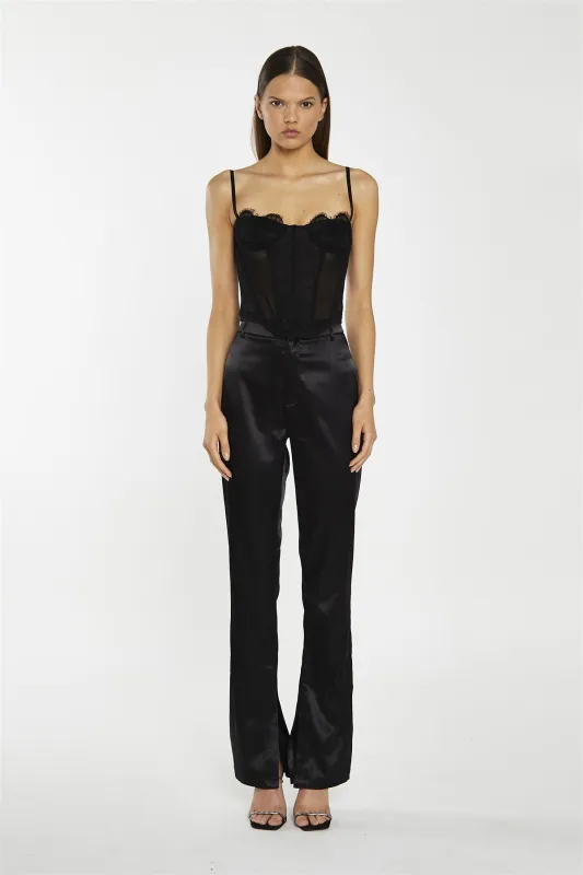 Black-Lace Corset Top sold by Glamorous