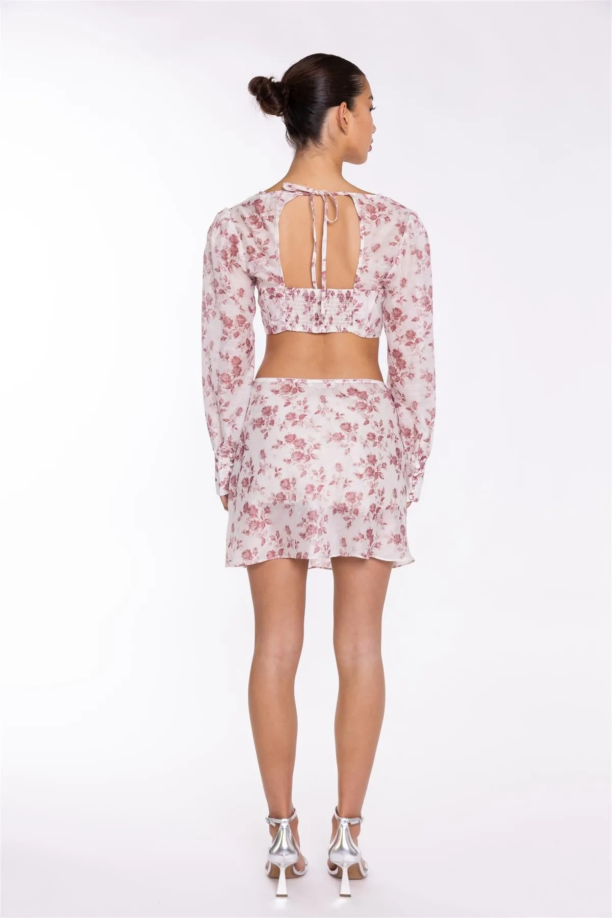 Pink-Rose Corset Crop-Top sold by Glamorous product image thumbnail 2