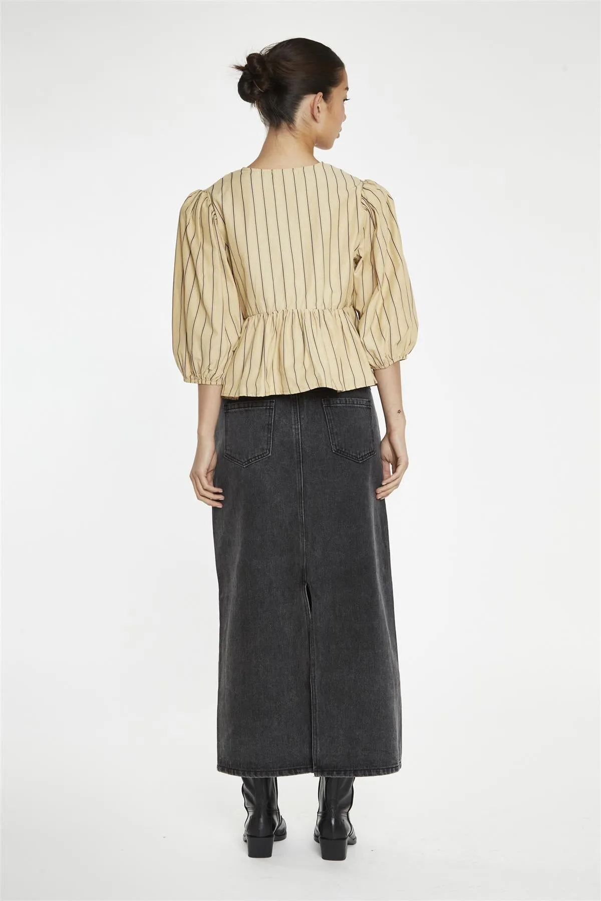 Beige-Brown Stipe Tie-Front Top sold by Glamorous product image thumbnail 2