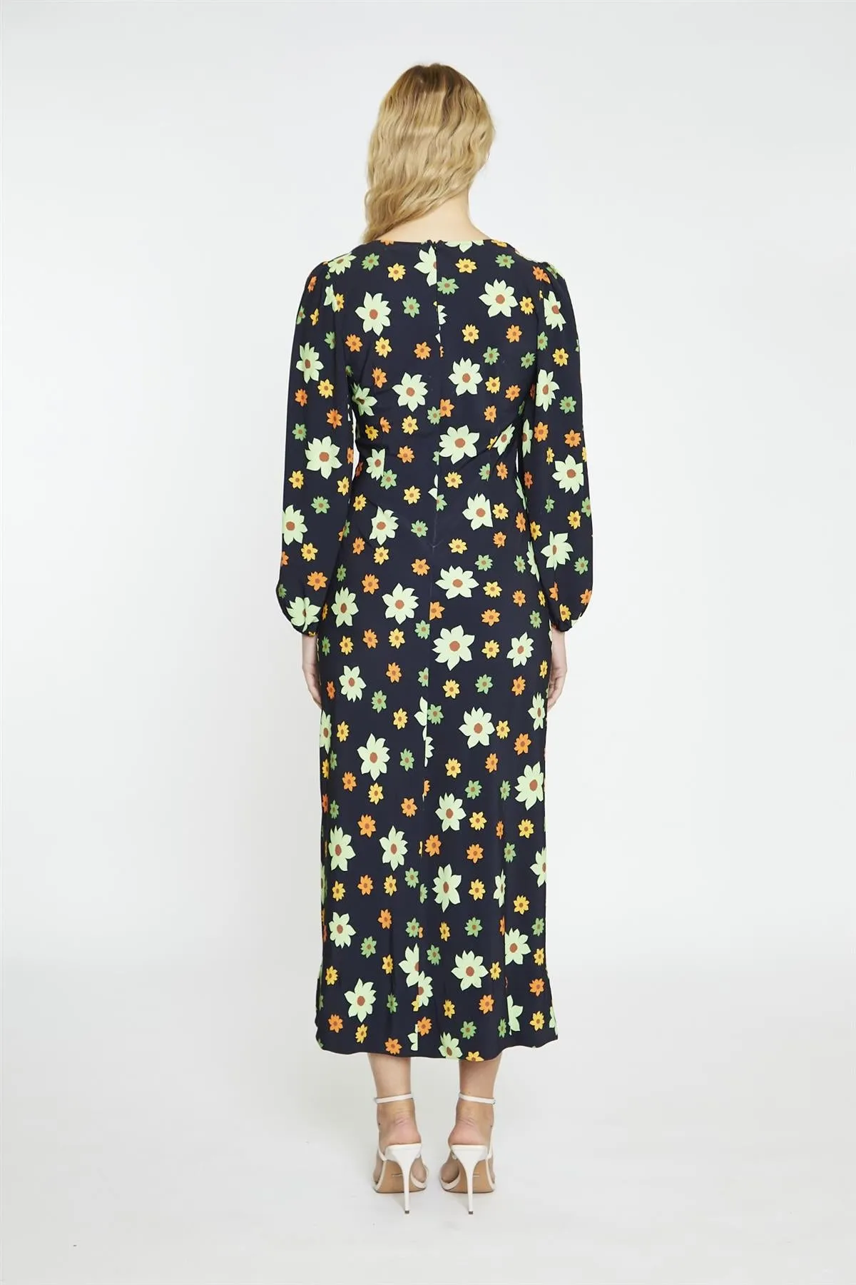 Black-Green Flower V-Neck Maxi-Dress sold by Glamorous product image thumbnail 2
