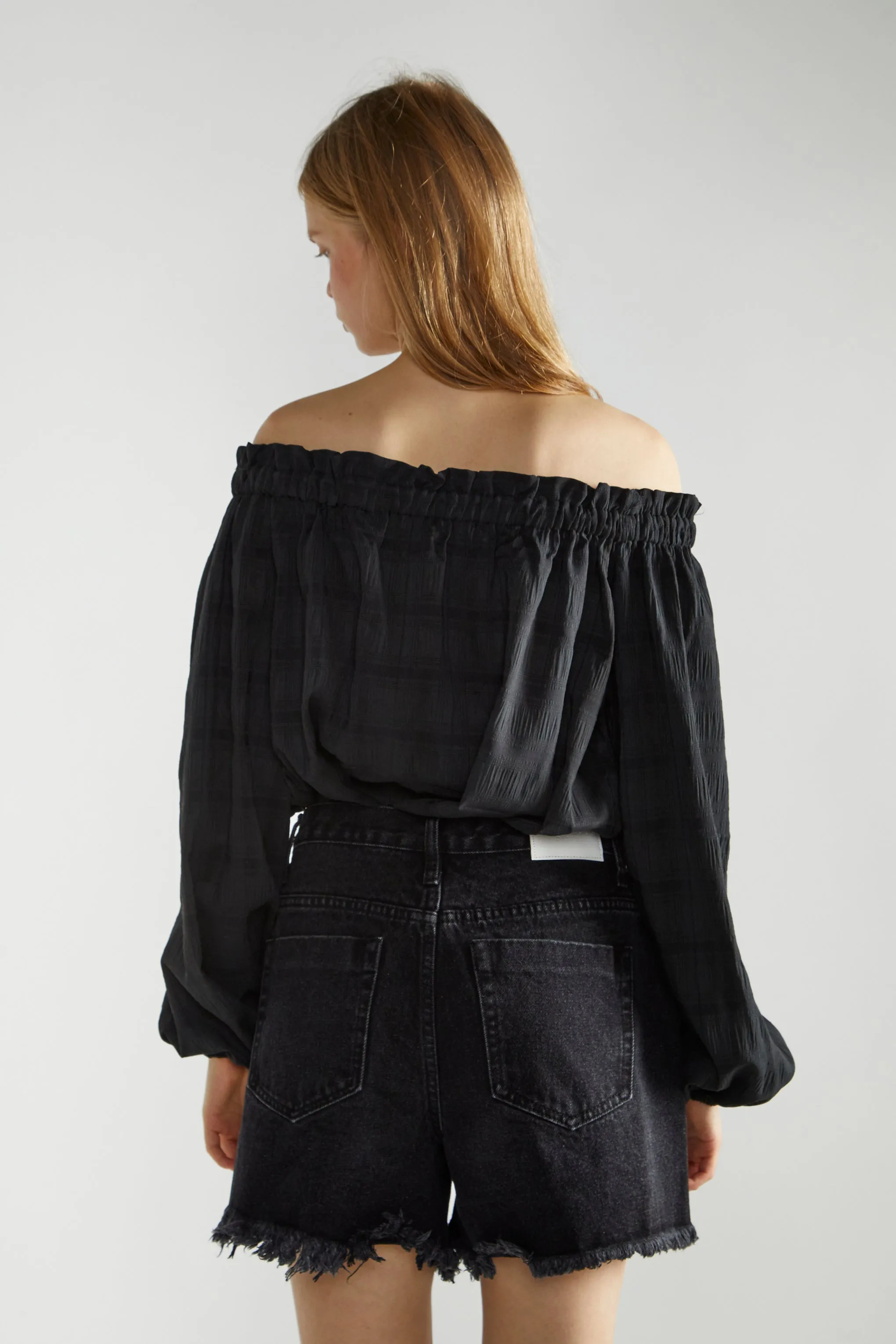 Washed Black Distressed Denim Shorts sold by Glamorous product image thumbnail 2