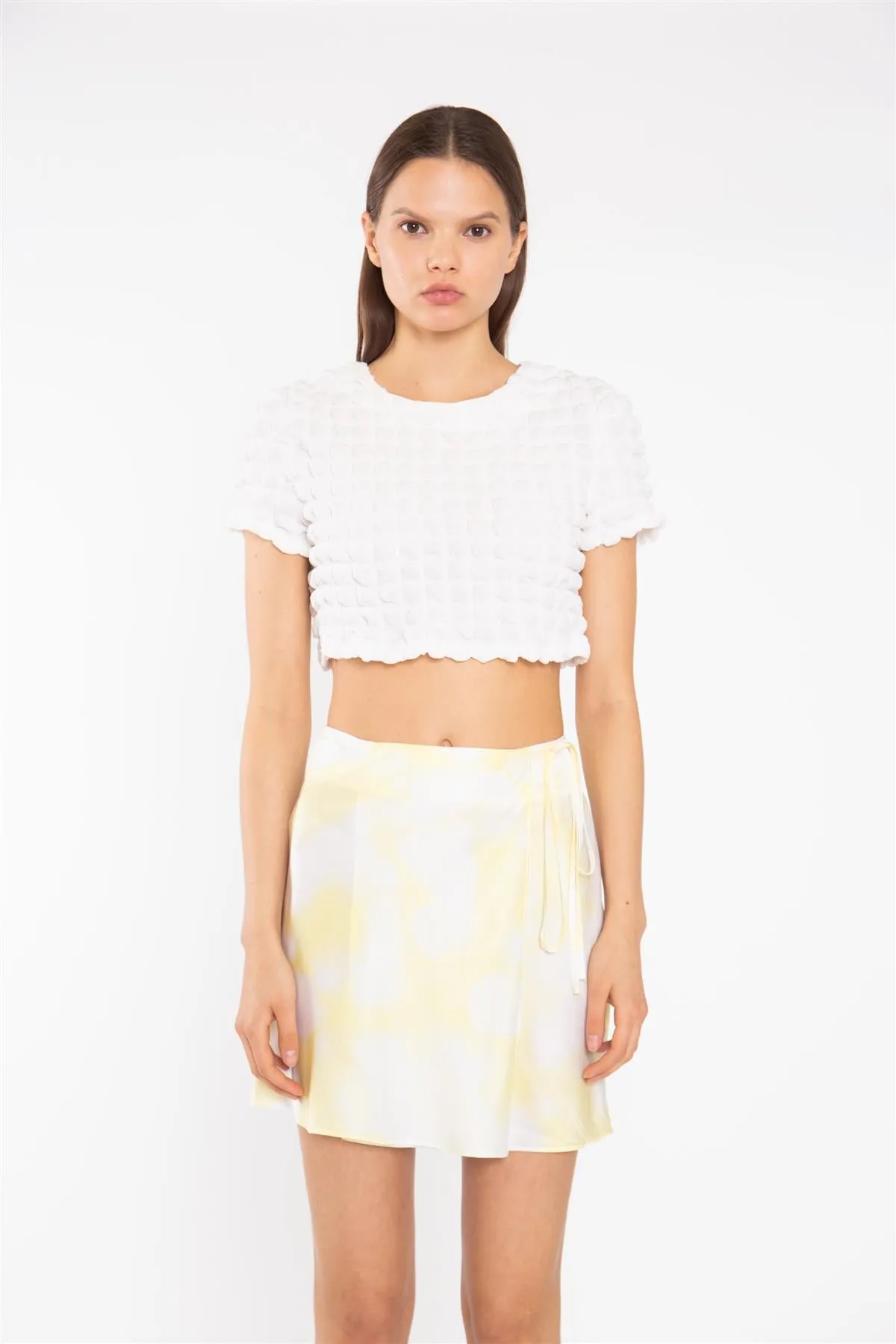 Textured-White Crop-Top sold by Glamorous product image thumbnail 4