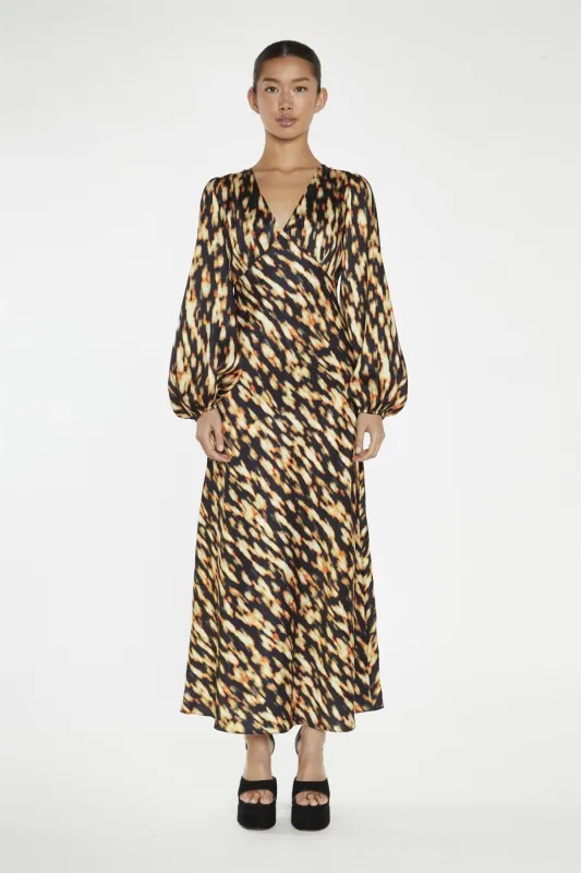 Digital Tie-Dye V-Neck Midi-Dress sold by Glamorous