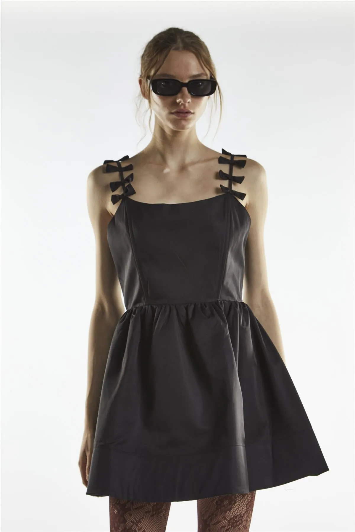 Bow Strap Mini Dress - Charli Black sold by Glamorous product image thumbnail 4