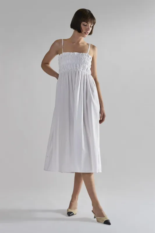 White Ruffled Midi-Dresses sold by Glamorous
