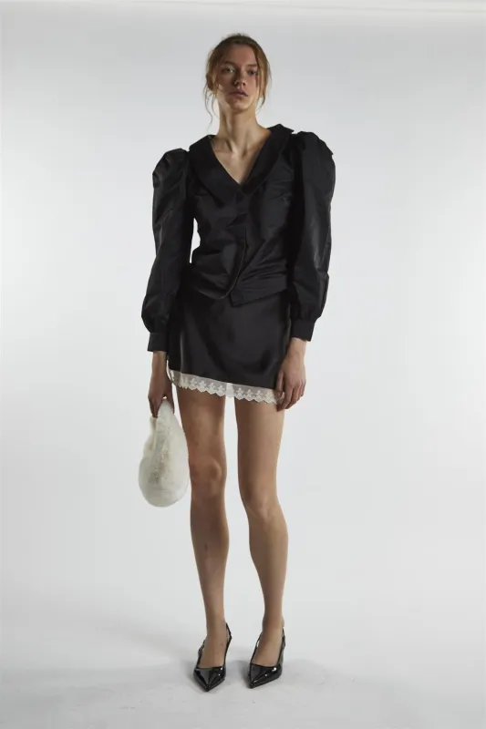 Black Statement Sleeves Blouse sold by Glamorous