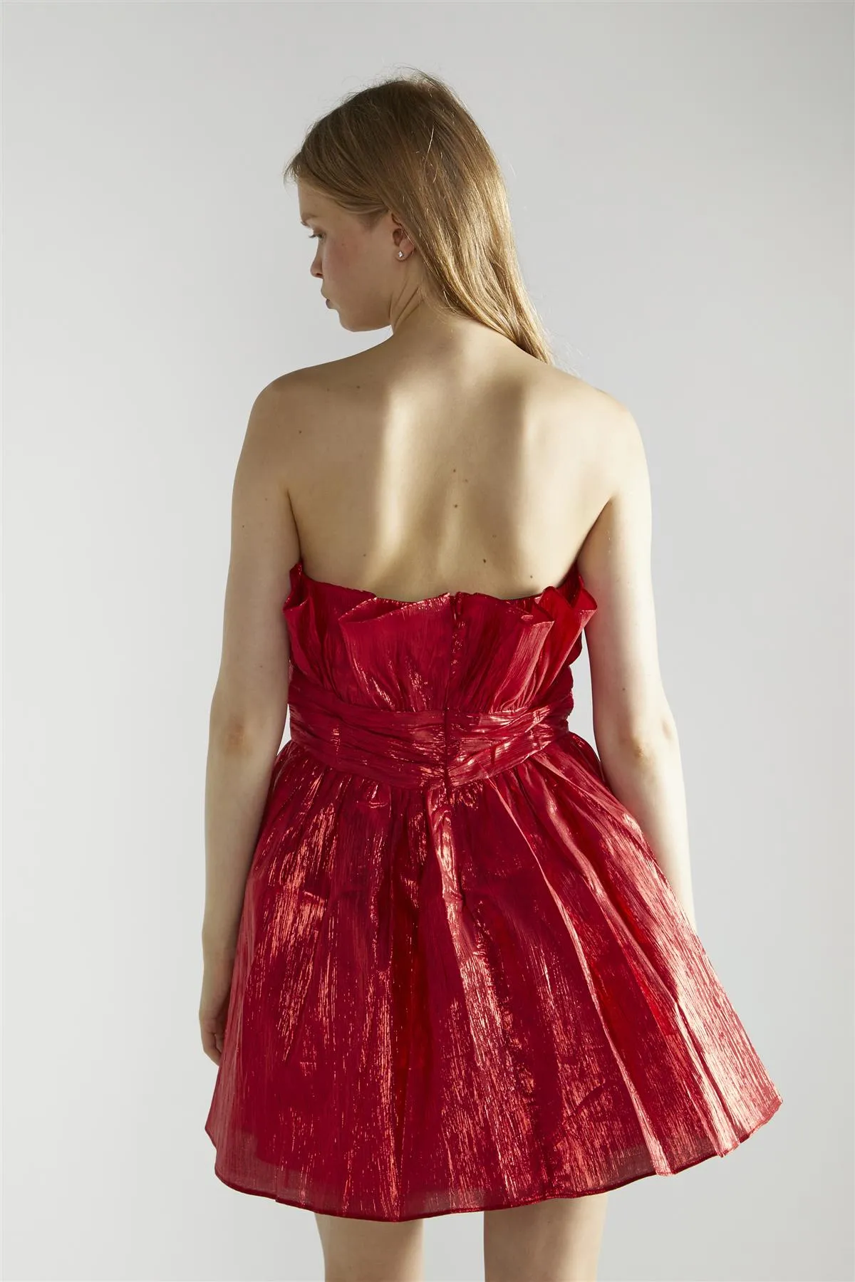 Red Callie Gathered-Bandeau Mini-Dress sold by Glamorous product image thumbnail 2