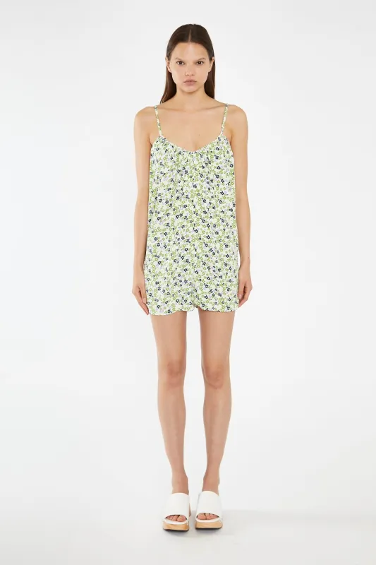 Retro Daisy Loose-Fit Lace-Up Playsuit sold by Glamorous