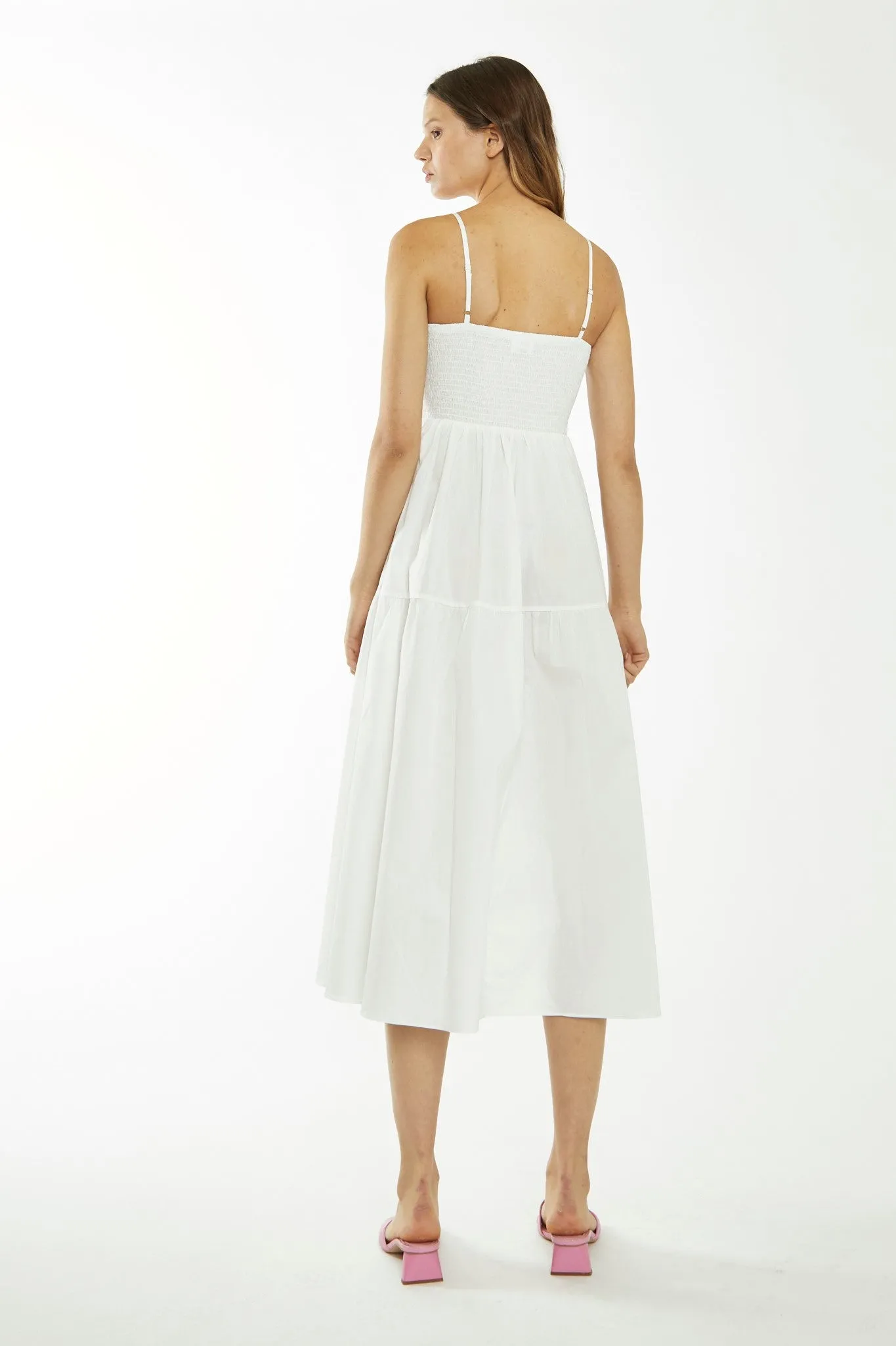 White Empire-Line Midaxi-Dress sold by Glamorous product image thumbnail 2