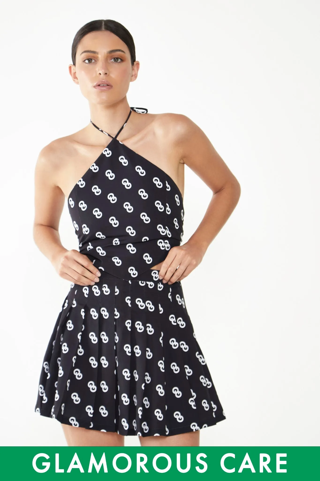 Glamorous Care Logo Print Halter Neck Top sold by Glamorous