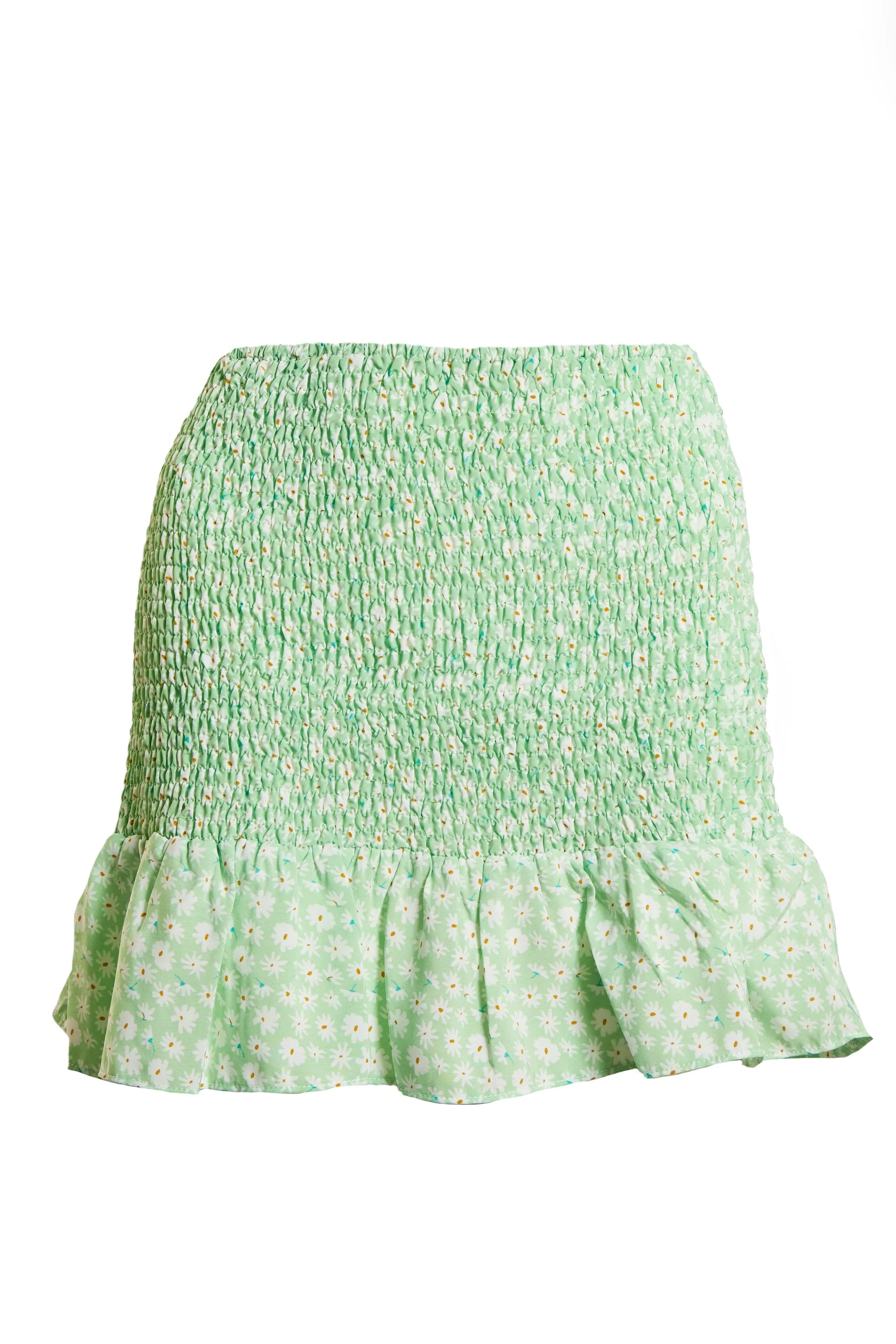 Glamorous Care Smocked Mini Skirt with Ruffle Hem sold by Glamorous product image thumbnail 4