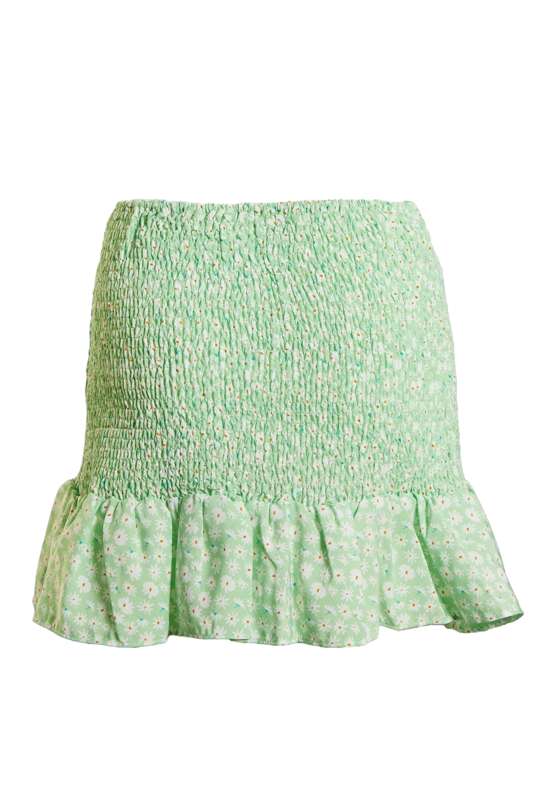 Glamorous Care Smocked Mini Skirt with Ruffle Hem sold by Glamorous product image thumbnail 5