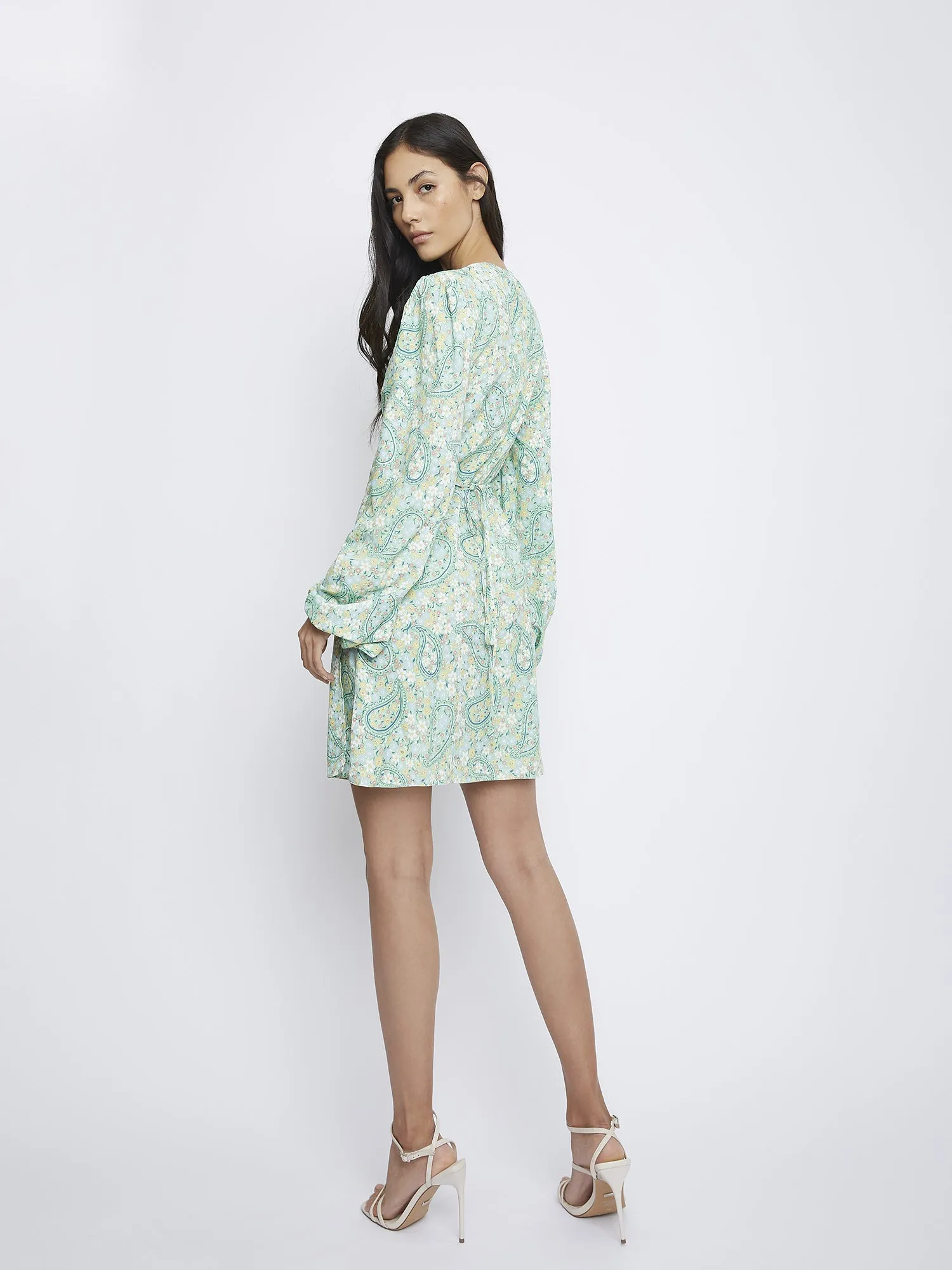 Green Paisley Wrap Dress sold by Glamorous product image thumbnail 3