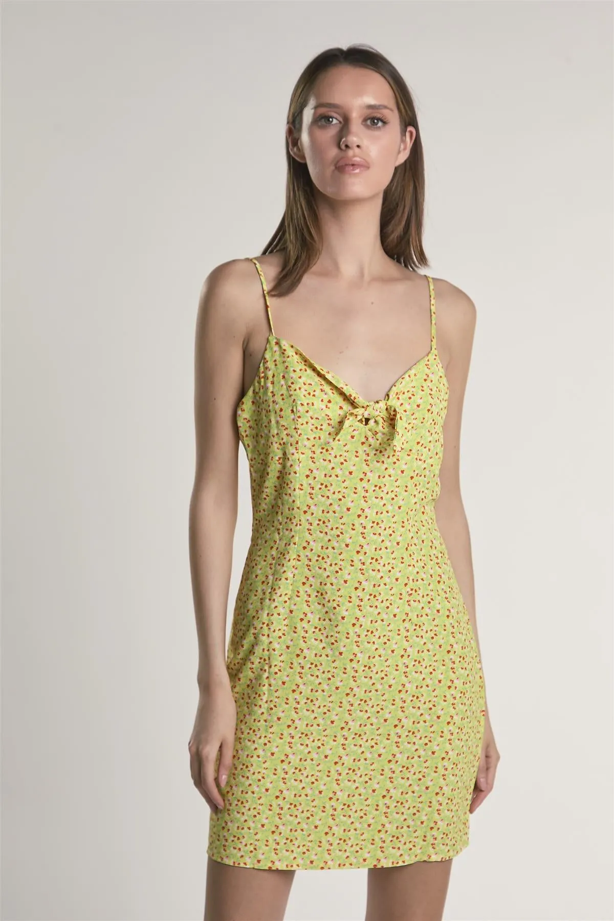 Yellow-Multi-Ditsy Sleeveless Mini-Dress sold by Glamorous product image thumbnail 3