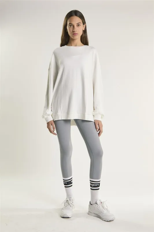 White Oversized Sweatshirt sold by Glamorous