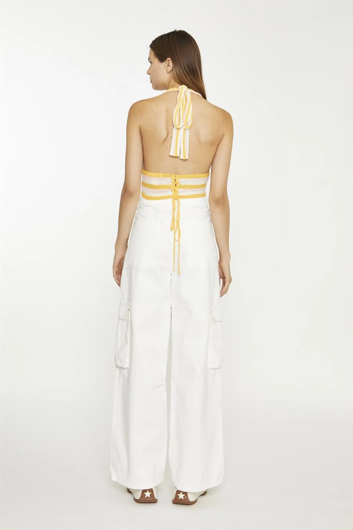 Off White Cargo High-Waist-Trousers sold by Glamorous product image thumbnail 2