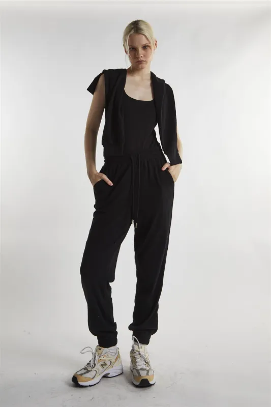 Black Scoop Neck Bodysuit made by Glamorous